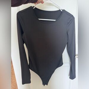 Black Long-Sleeve Women’s Bodysuit